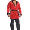 Red Smoking Jacket Costume for Men | Playboy Mens Costume | Hustle Jacket