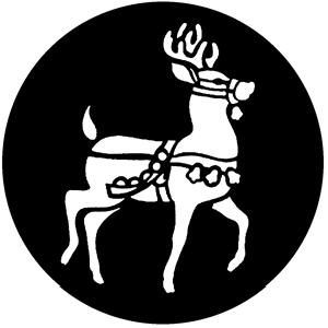 Reindeer - Stock Gobo for Gobo Light Projectors - Choose your size!