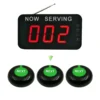 Restaurant Pager Simple Queue Management System with1 3 Digits Display+3 Call Button for Hospitals Clinics Waiter Call System