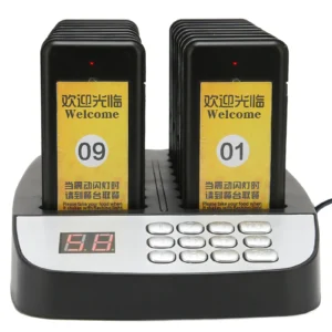 Restaurant Pager System 16 Pagers 1000 Meters Long Distance Strong Signal Pager System with 3 Vibration Modes 100-240V new
