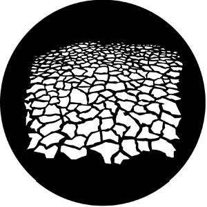River Bed - Stock Gobo for Gobo Light Projectors - Choose your size!