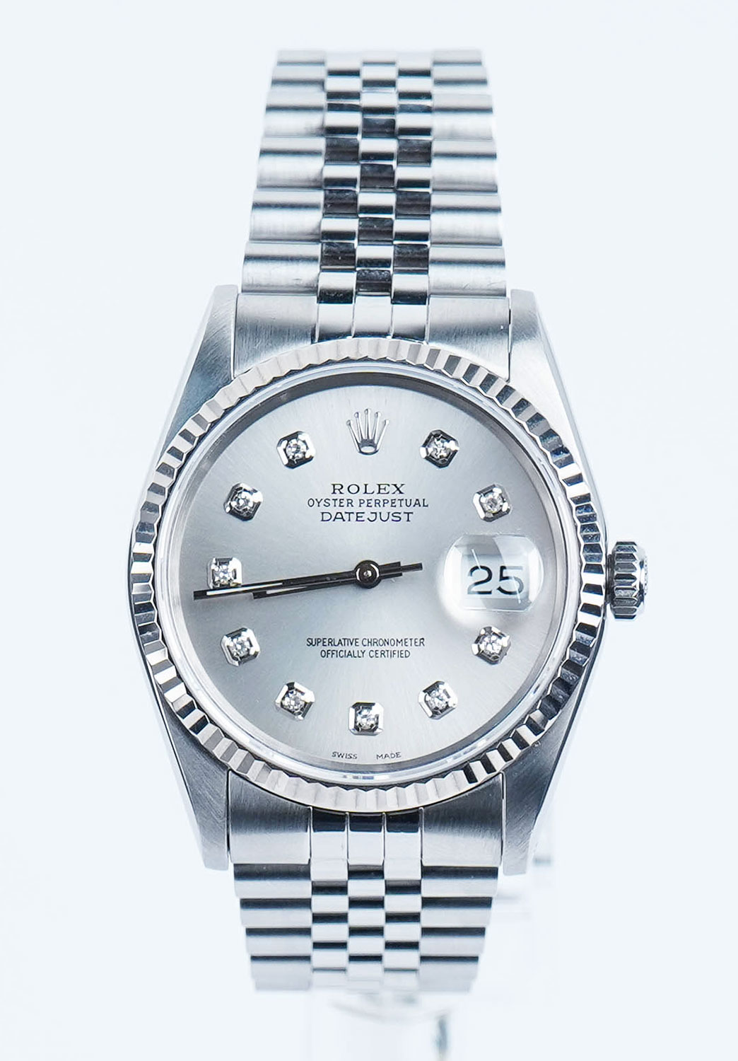 Rolex Pre-Owned Oyster Perpetual Datejust 36mm Stainless Steel Silver Dial Mens Watch Rolex Pre-Owned Oyster Perpetual Datejust 36mm Stainless Steel Silver Dial Mens Watch
