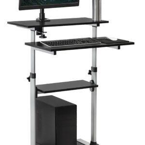 Rolling Computer Work Station with Monitor Mount