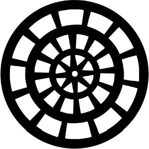 Rose Window - Stock Gobo for Gobo Light Projectors - Choose your size!
