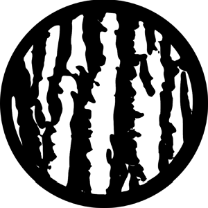 Rough Trunk - Stock Gobo for Gobo Light Projectors - Choose your size!