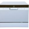 SD-2224DSB 22" Countertop Dishwasher with 6 Place Settings 7 Wash Cycles Delay Start Energy Star Qualified and Rinse Aid Warning Indicator in