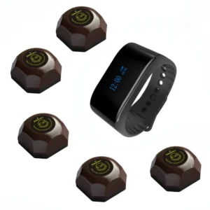 SINGCALL Pager Receiver System Waitress Pager System 1 APE6900 Service Watch Receiver and 5 Customer Calling Buttons