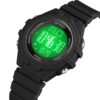 SKMEI Kids Digital Watch for Boys Girls 7-Color LED Backlight 5ATM Waterproof Students Sports Watches Time Week Date Display Stopwatch Alarm Clock Fashion Wristband Children Birthday Present Festival Gifts