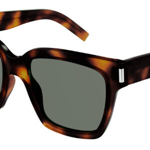 Saint Laurent New Wave Havana Sunglasses, Green Lenses, 54mm