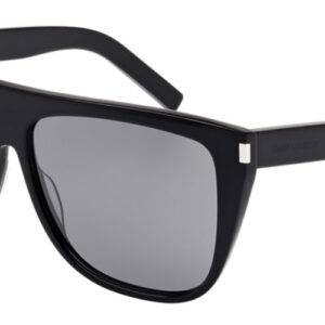 Saint Laurent SL 1 Grey Mirror Sunglasses, Black Frames, 59mm
