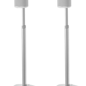 Sanus White Adjustable Height Wireless Speaker Stands (Pair)