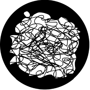 Scribble 2 - Stock Gobo for Gobo Light Projectors - Choose your size!