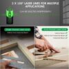 Self-leveling Laser Level 100ft/30m Outdoor Green Cross Line Laser Level with Vertical Beam Spread Covers of 150¡ã Selectable Laser Lines For Outdoor Indoor Picture Hanging Wall Tile TYPE-C Charging