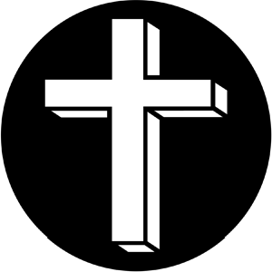 Single Cross - Stock Gobo for Gobo Light Projectors - Choose your size!