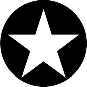 Single Star - Stock Gobo for Gobo Light Projectors - Choose your size!