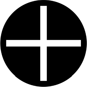 Slotted Cross - Stock Gobo for Gobo Light Projectors - Choose your size!