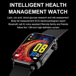 Smart Watch BT Call Health Monitor Smart Watch Multifunctional Health Monitoring High-Clear Screen Long Battery Life IP67 Waterproof for Men and Women
