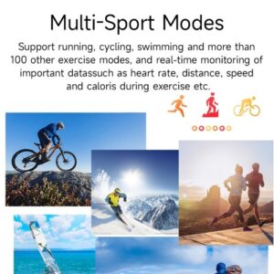 Smartwatch 1.91-inch Large Screen High-clear Display Comprehensive Health Monitoring Multi-function Sports Mode Waterproof IP67 Watch for Men and Women Blood Pressure Monitor Glucose Monitor Watch