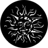 Smiling Sun - Stock Gobo for Gobo Light Projectors - Choose your size!