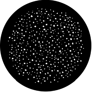 Snow - Stock Gobo for Gobo Light Projectors - Choose your size!