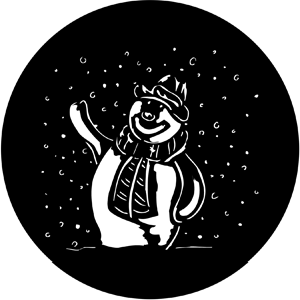 Snowman - Stock Gobo for Gobo Light Projectors - Choose your size!