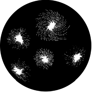 Solar Wheel - Stock Gobo for Gobo Light Projectors - Choose your size!