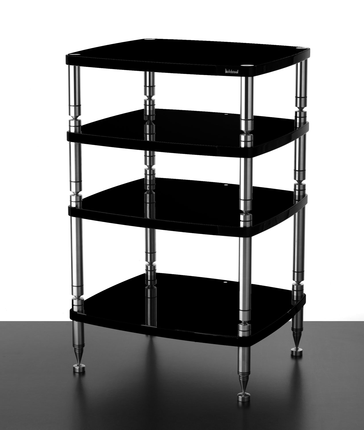 Solidsteel HF-4 Gloss Black High-End Audio Rack Solidsteel HF-4 Gloss Black High-End Audio Rack