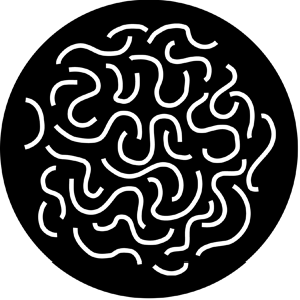 Spaghetti - Stock Gobo for Gobo Light Projectors - Choose your size!