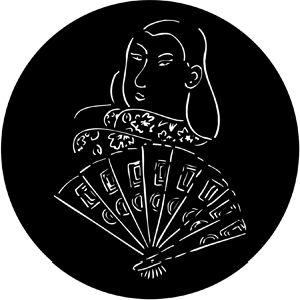 Spanish Dancer - Stock Gobo for Gobo Light Projectors - Choose your size!
