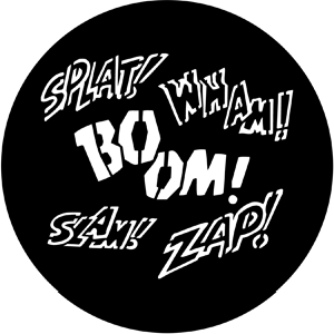 Splat Zap - Stock Gobo for Gobo Light Projectors -Choose your size!