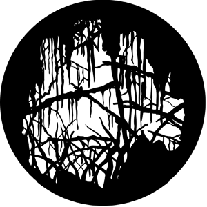 Spooky Wood- Stock Gobo for Gobo Light Projectors - Choose your size!