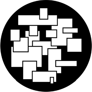 Squares 2 - Stock Gobo for Gobo Light Projectors - Choose your size!