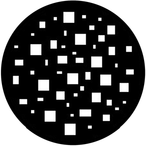 Squaretastic - Stock Gobo for Gobo Light Projectors - Choose your size!