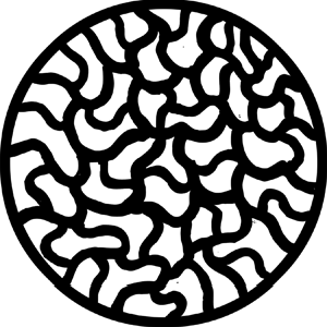 Squirms (Negative) - Stock Gobo for Gobo Light Projectors - Choose your size!