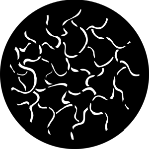 Squirms - Stock Gobo for Gobo Light Projectors - Choose your size!