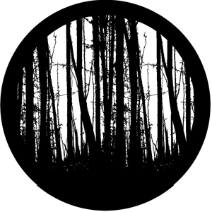 Standing Trees - Stock Gobo for Gobo Light Projectors - Choose your size!