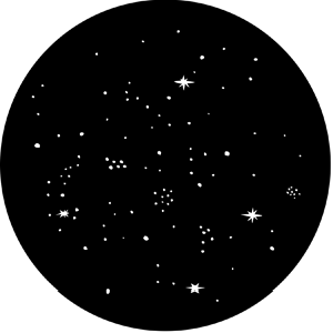 Star Cluster - Stock Gobo for Gobo Light Projectors - Choose your size!