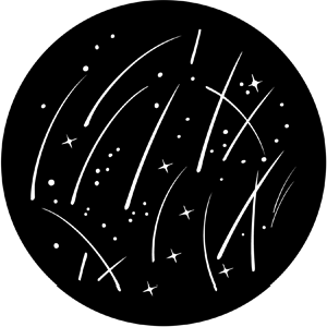 Starry Breakup - Stock Gobo for Gobo Light Projectors - Choose your size!