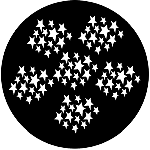 Stars 2 - Stock Gobo for Gobo Light Projectors - Choose your size!