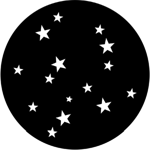 Stars 4 - Stock Gobo for Gobo Light Projectors - Choose your size!