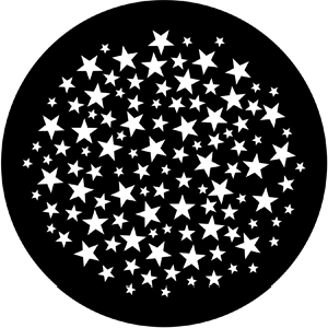 Stars 6 - Stock Gobo for Gobo Light Projectors - Choose your size!