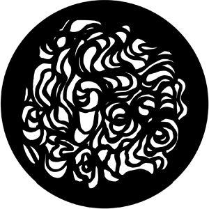 Swirls - Stock Gobo for Gobo Light Projectors - Choose your size!