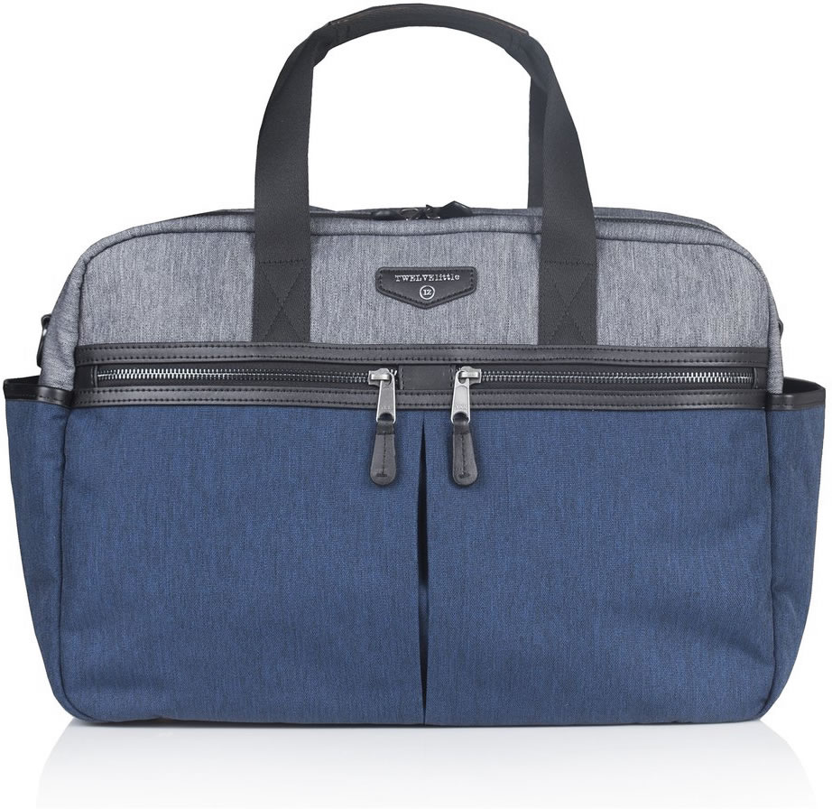TWELVElittle Unisex Courage Satchel - Grey/Navy TWELVElittle Unisex Courage Satchel - Grey/Navy