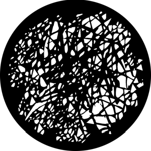Tangled Breakup - Stock Gobo for Gobo Light Projectors - Choose your size!