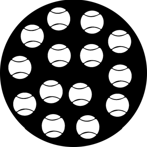 Tennis Balls - Stock Gobo for Gobo Light Projectors - Choose your size!