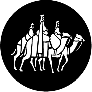 Three Kings - Stock Gobo for Gobo Light Projectors - Choose your size!