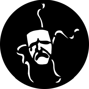 Tragedy Mask - Stock Gobo for Gobo Light Projectors - Choose your size!