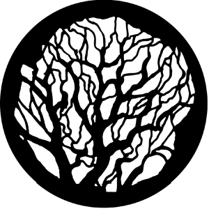 Tree 2 - Stock Gobo for Gobo Light Projectors - Choose your size!