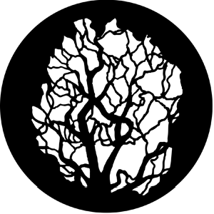 Tree 5 - Stock Gobo for Gobo Light Projectors - Choose your size!