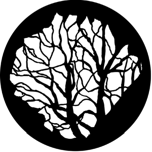 Tree 6 - Stock Gobo for Gobo Light Projectors - Choose your size!